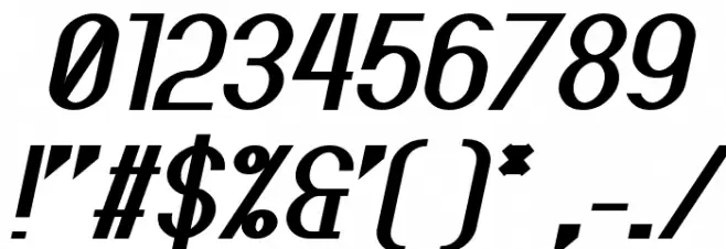 Jupiteroid Bold Italic Font OTHER CHARS