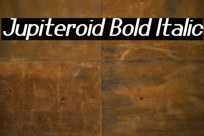 Jupiteroid Bold Italic Example 1