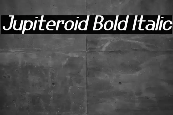 Jupiteroid Bold Italic Font examples