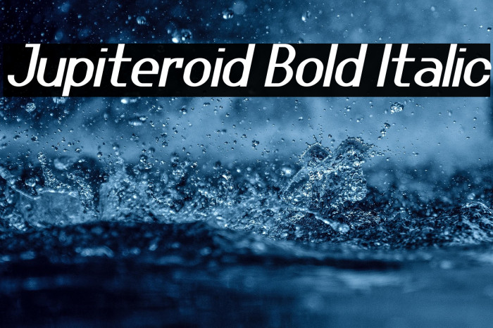 Jupiteroid Bold Italic Example 2
