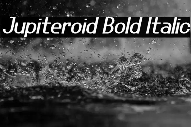 Jupiteroid Bold Italic Font examples