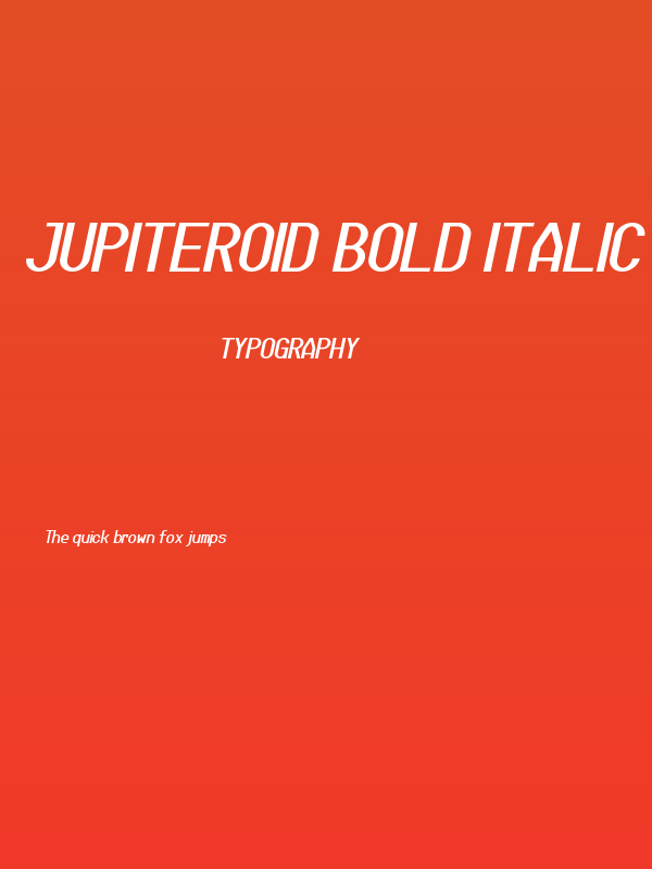 Jupiteroid Bold Italic Poster