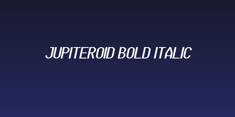 Jupiteroid Bold Italic Social Header