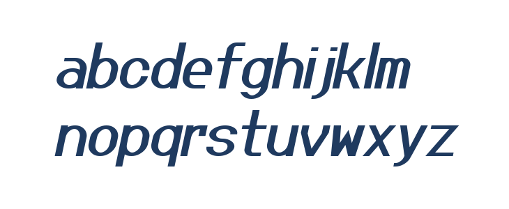 Jupiteroid Bold Italic Lowercase