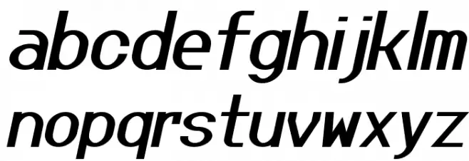 Jupiteroid Bold Italic फ़ॉन्ट लोअरकेस