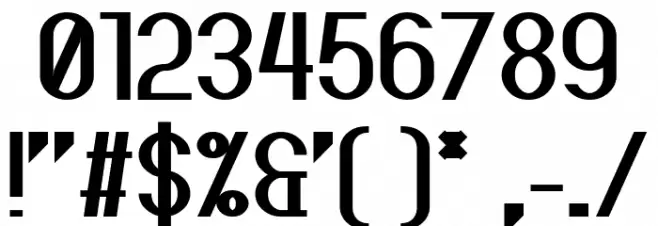 Jupiteroid Bold Font OTHER CHARS