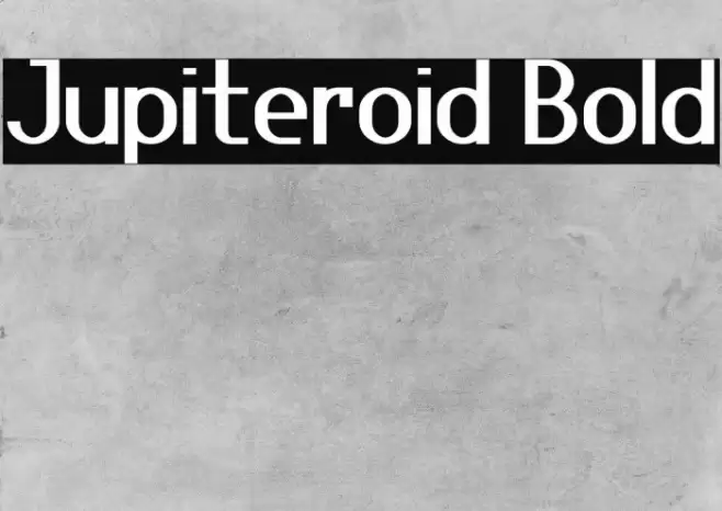 Jupiteroid Bold Font examples