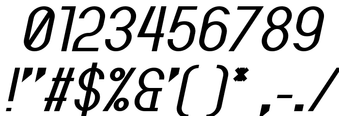 Jupiteroid Italic Font OTHER CHARS