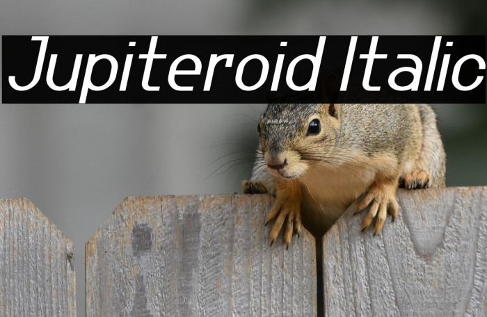 Jupiteroid Italic Example 2