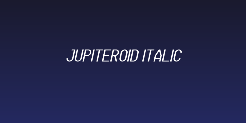 Jupiteroid Italic Social Header