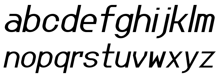 Jupiteroid Italic Font LOWERCASE