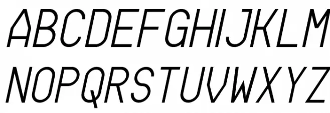 Jupiteroid Light Italic Polices MAJUSCULES