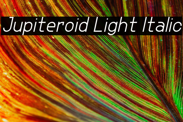 Jupiteroid Light Italic Example 1