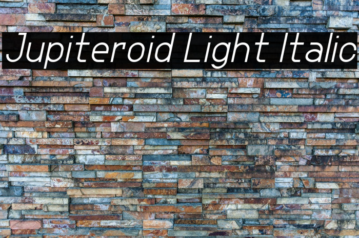 Jupiteroid Light Italic Example 2