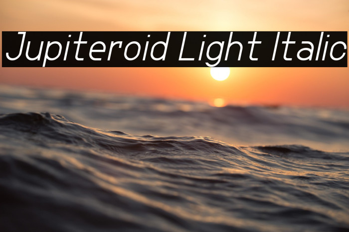 Jupiteroid Light Italic Example 3