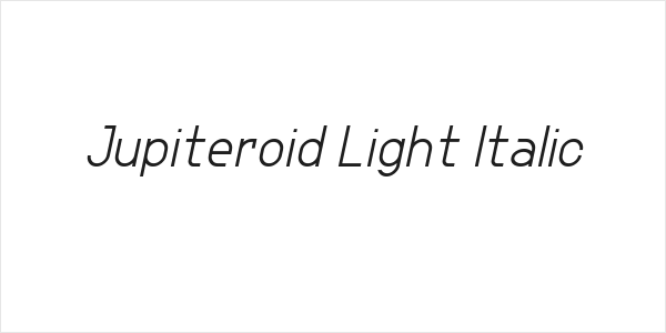 Jupiteroid Light Italic Logo