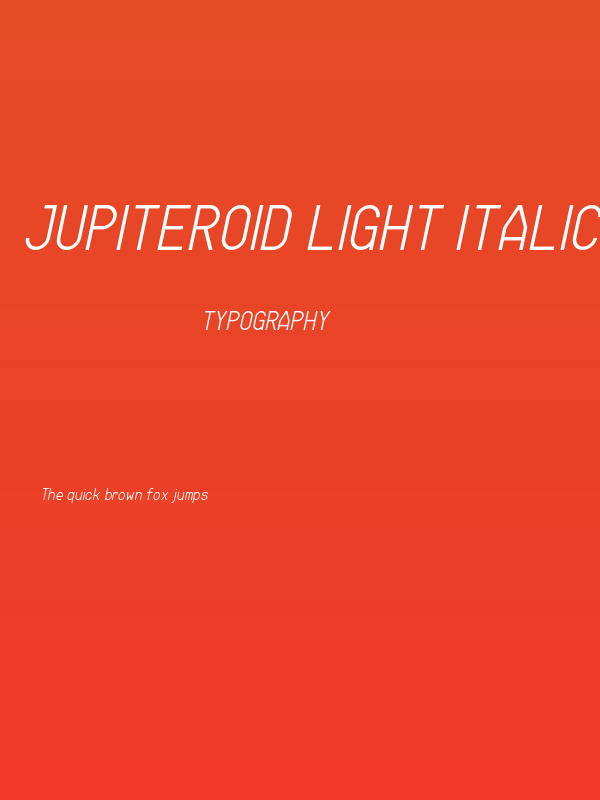 Jupiteroid Light Italic Poster
