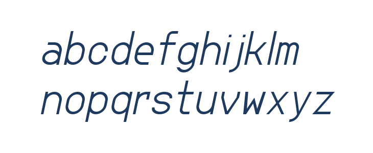 Jupiteroid Light Italic Lowercase