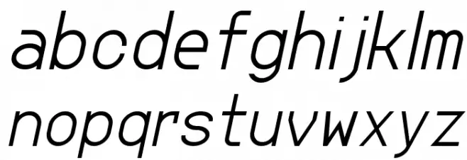 Jupiteroid Light Italic Шрифта строчной