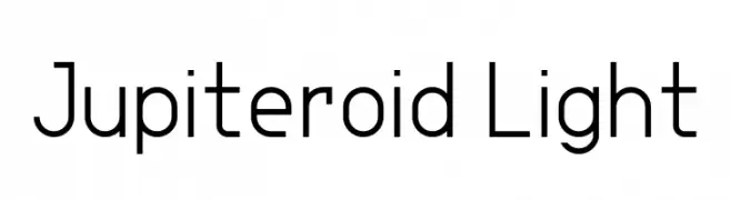 Jupiteroid Light  フリーフォントのダウンロード