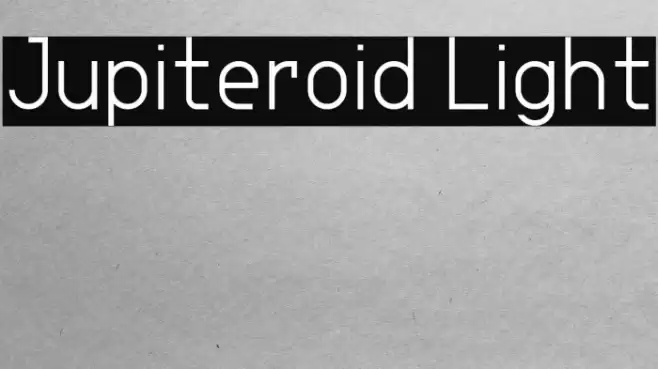 Jupiteroid Light Font examples