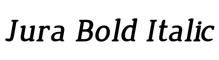 Jura Bold Italic Font