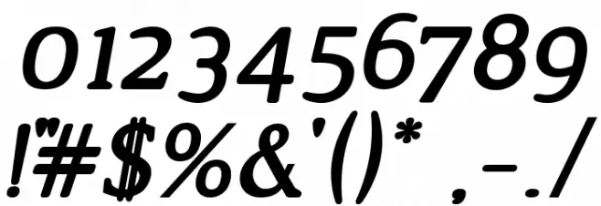 Jura Bold Italic Font OTHER CHARS