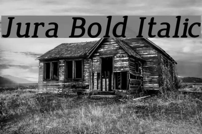 Jura Bold Italic Font examples