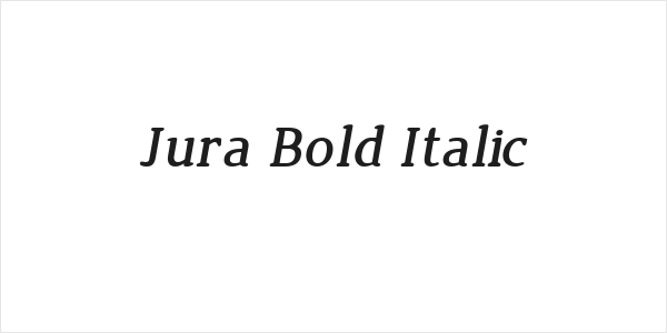 Jura Bold Italic Logo