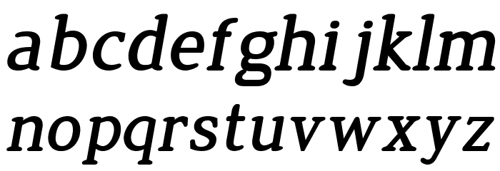 Jura Bold Italic Font LOWERCASE