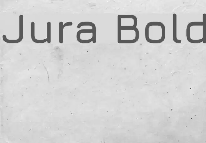 Jura Bold Font examples