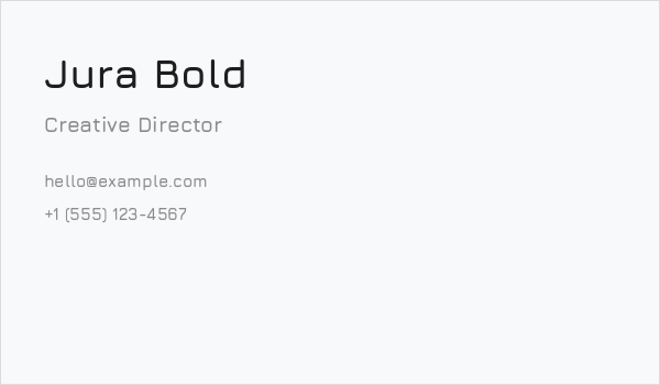 Jura Bold Business Card