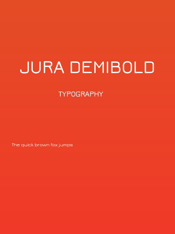 Jura DemiBold Poster