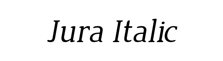Jura Italic Font
