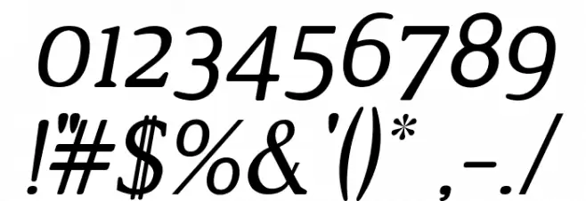 Jura Italic Font OTHER CHARS