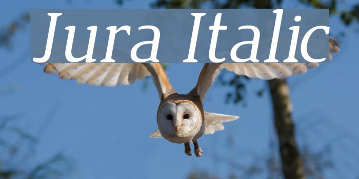 Jura Italic Font examples