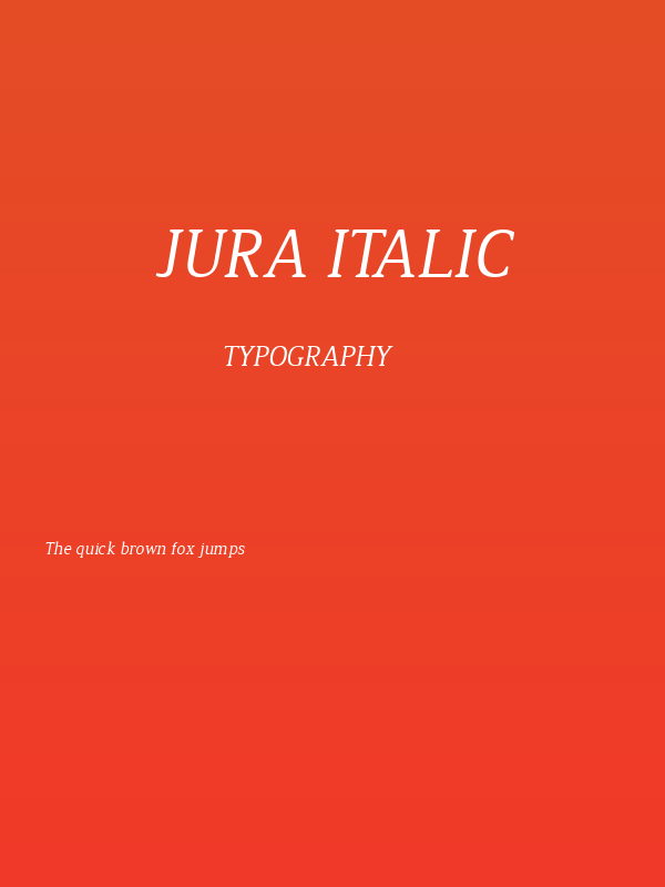 Jura Italic Poster