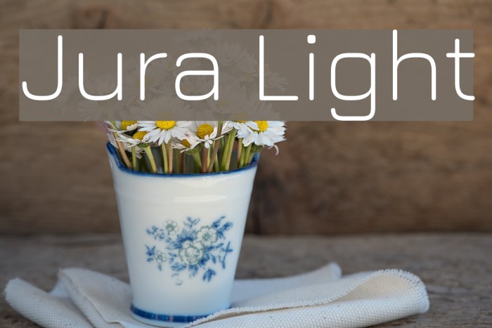 Jura Light Font examples