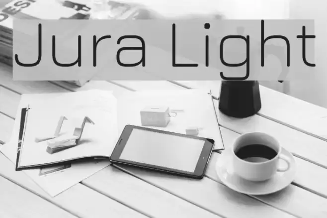 Jura Light Font examples