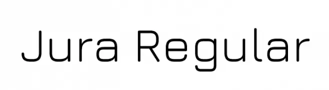 Jura Regular  Frei Schriftart Herunterladen