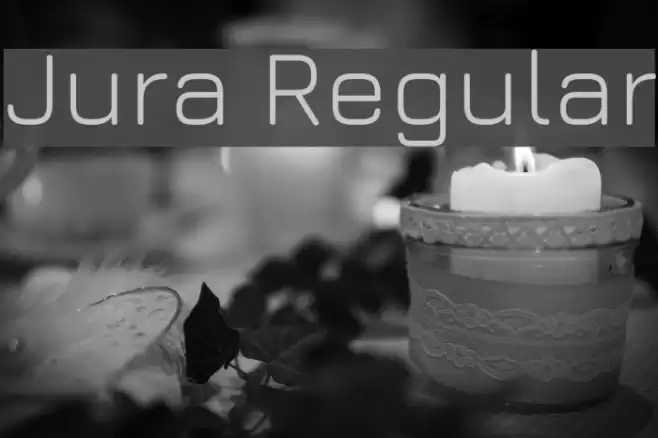 Jura Regular Font examples