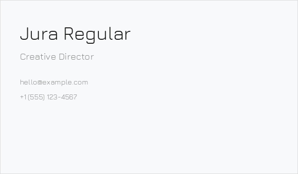 Jura Regular Business Card