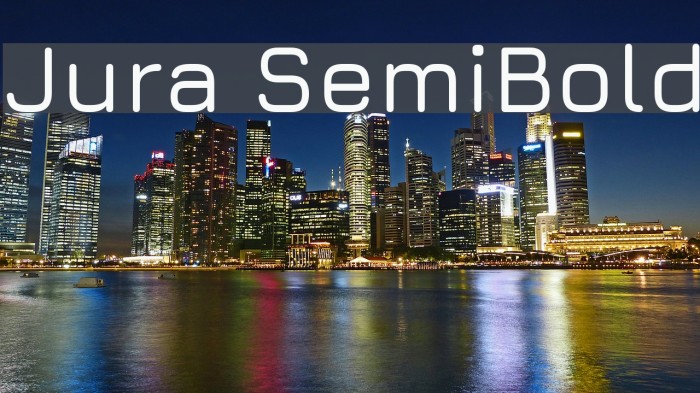 Jura SemiBold Font examples