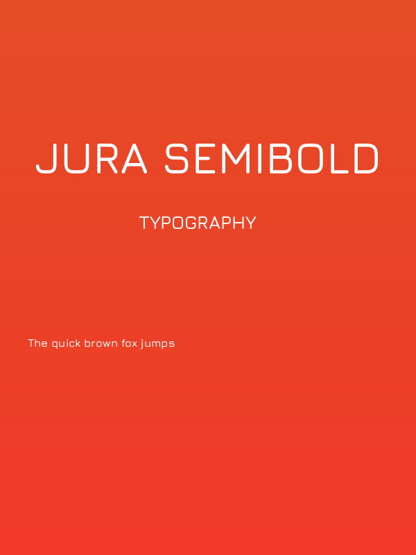 Jura SemiBold Poster