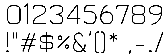 JuraLight Font OTHER CHARS