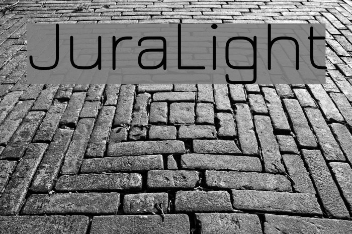 JuraLight Font examples