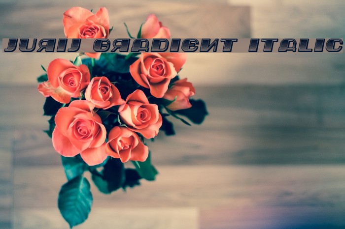 Jurij Gradient Italic Font examples