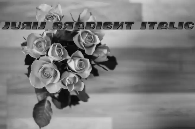 Jurij Gradient Italic Font examples