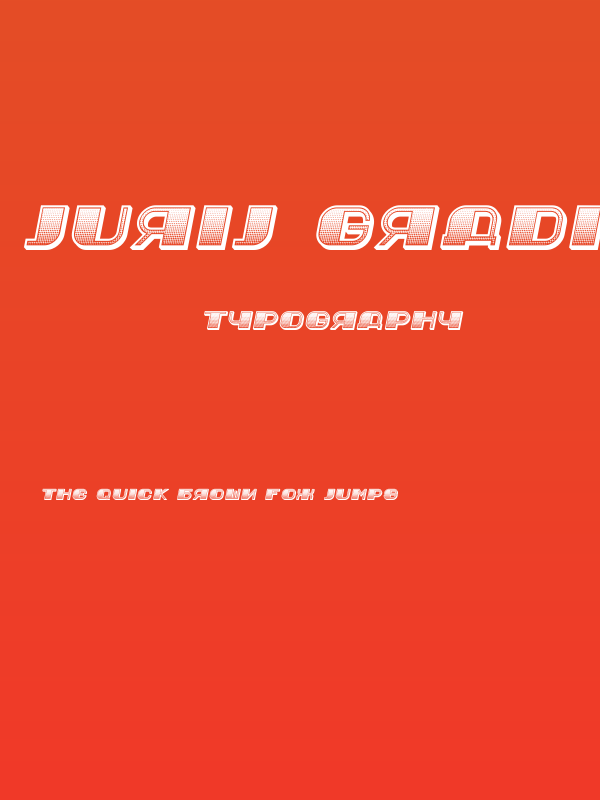 Jurij Gradient Italic Poster