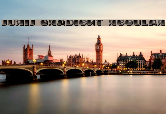 Jurij Gradient Regular Font examples